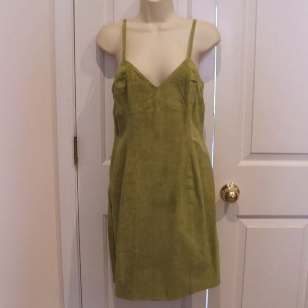 Vintage 90’s Newport News Jeanology genuine suede dress NWT